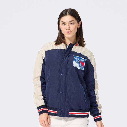 Terez Rangers Double Yoke Navy Bomber Jacket - Front View