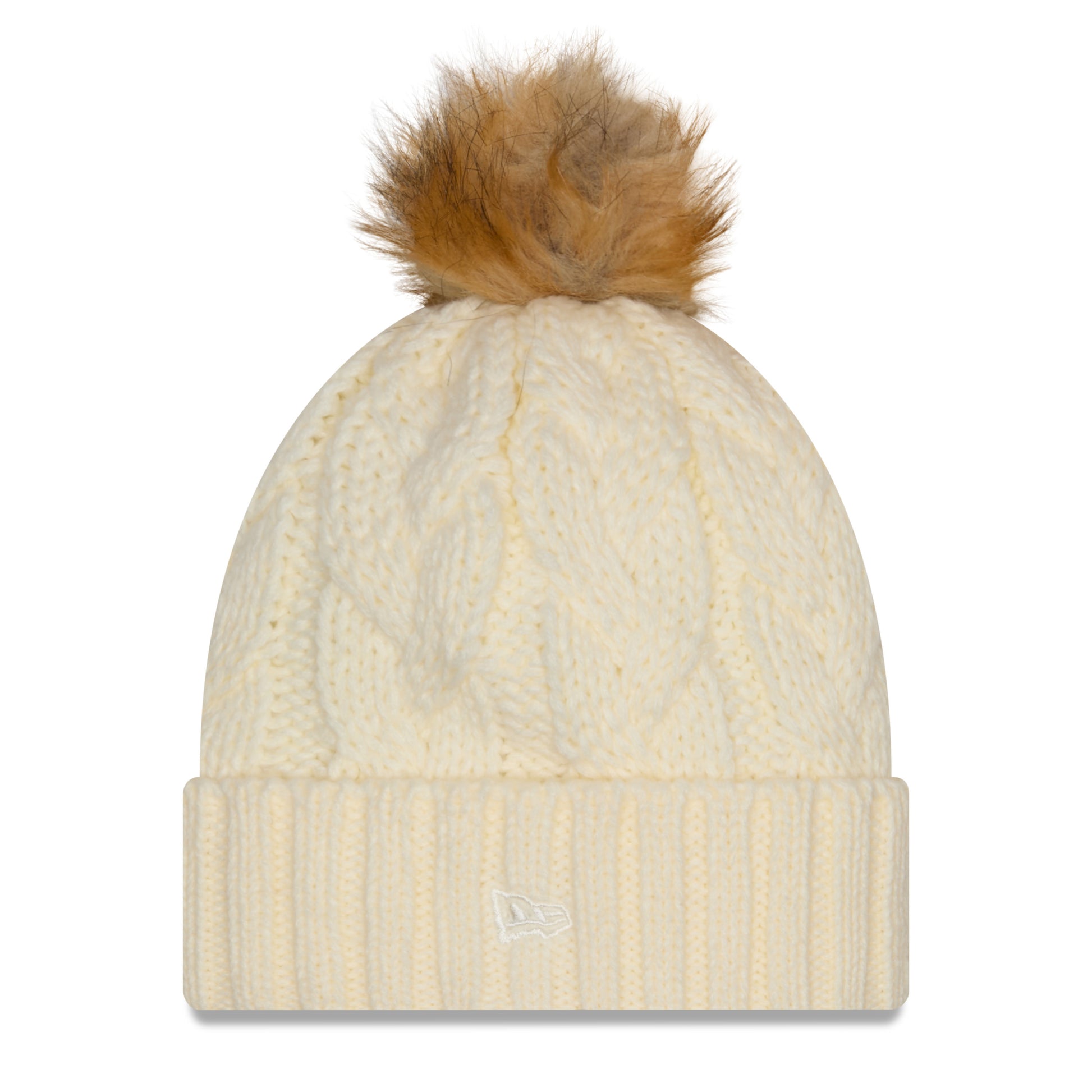 Women's New Era Rangers Fur Chrome Knit Pom - Back View