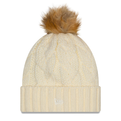 Women's New Era Rangers Fur Chrome Knit Pom - Back View