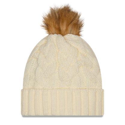 Women's New Era Rangers Fur Chrome Knit Pom - Back View