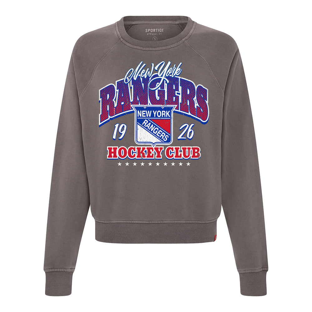 adidas Rangers Vintage Crew Sweatshirt - Grey, Men's Hockey