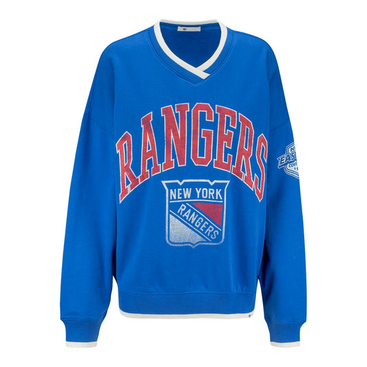 Women's '47 Brand Rangers Clubhouse Daze Pullover