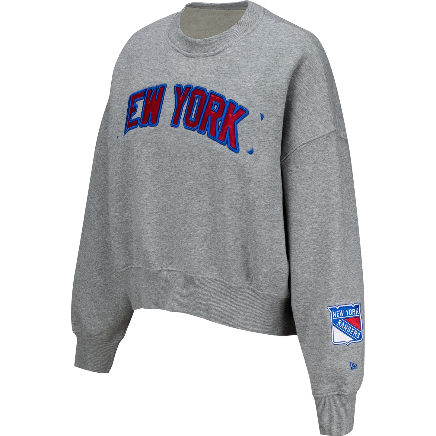 Women's New Era Rangers Sport Classic New York Crew In Grey - Front Side View