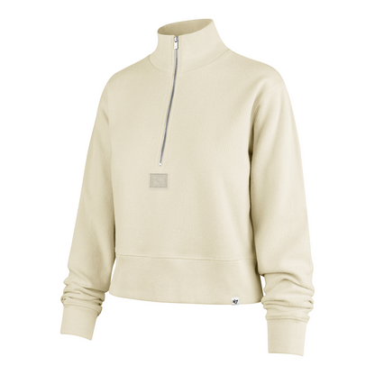 Women's 47 Brand Rangers Tranquility Rib Half Zip - Front View