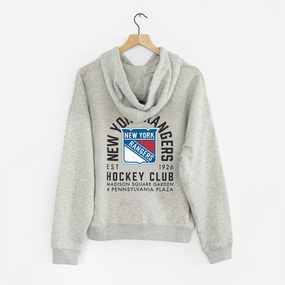 Women's Line Change Rangers Team Zip Up Hoodie - Back View