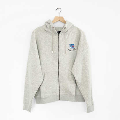 Women's Line Change Rangers Team Zip Up Hoodie - Front View