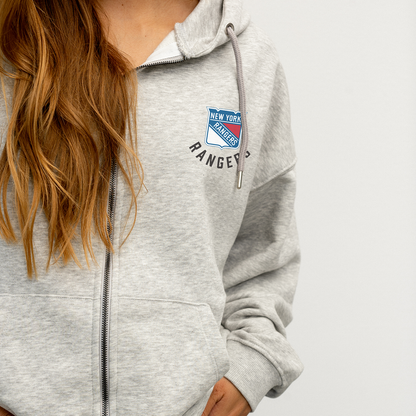 Women's Line Change Rangers Team Zip Up Hoodie - Logo View