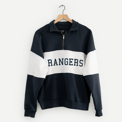 Women's Line Change Rangers Team Quarter Zip Pullover - Front View