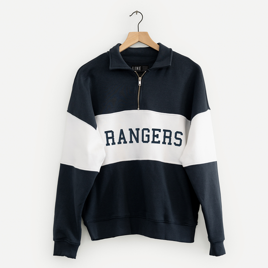 Women's Line Change Rangers Team Quarter Zip Pullover - Front View
