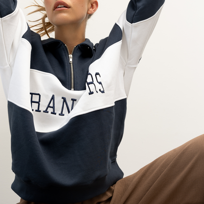 Women's Line Change Rangers Team Quarter Zip Pullover - Front Model View