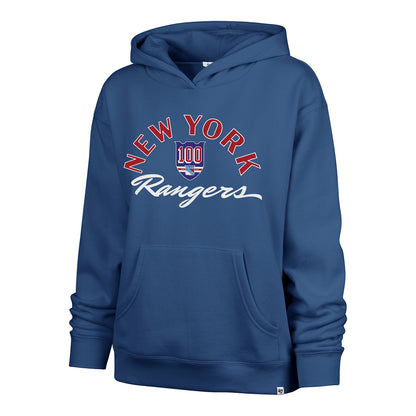 Women's '47 Brand Rangers Centennial Naomi Hoodie - Front View