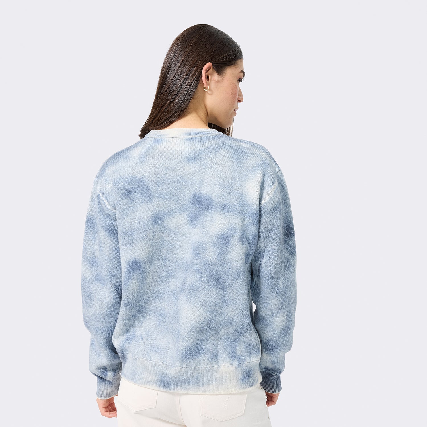 Terez Rangers Tonal Tie Dye Knit Cotton Sweater - Back View