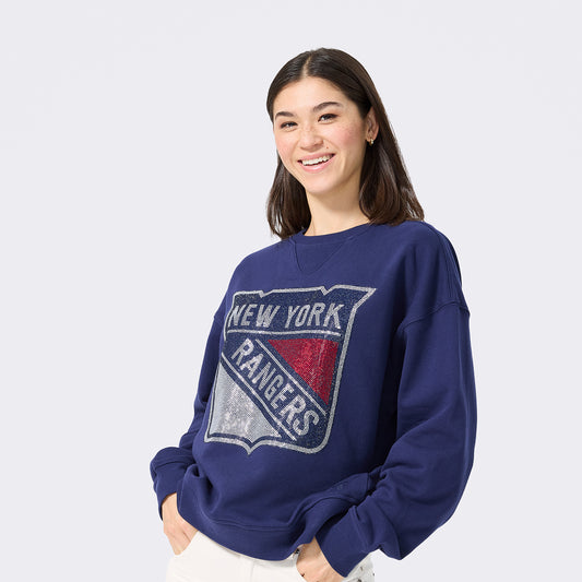 Terez Rangers Gemstone Shield Logo Crew - Front View