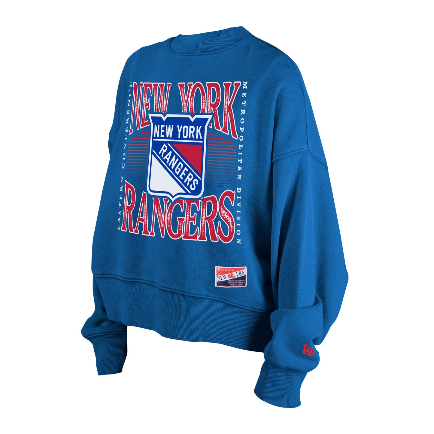 Women's New Era Rangers Leisure Royal Crew - Front View