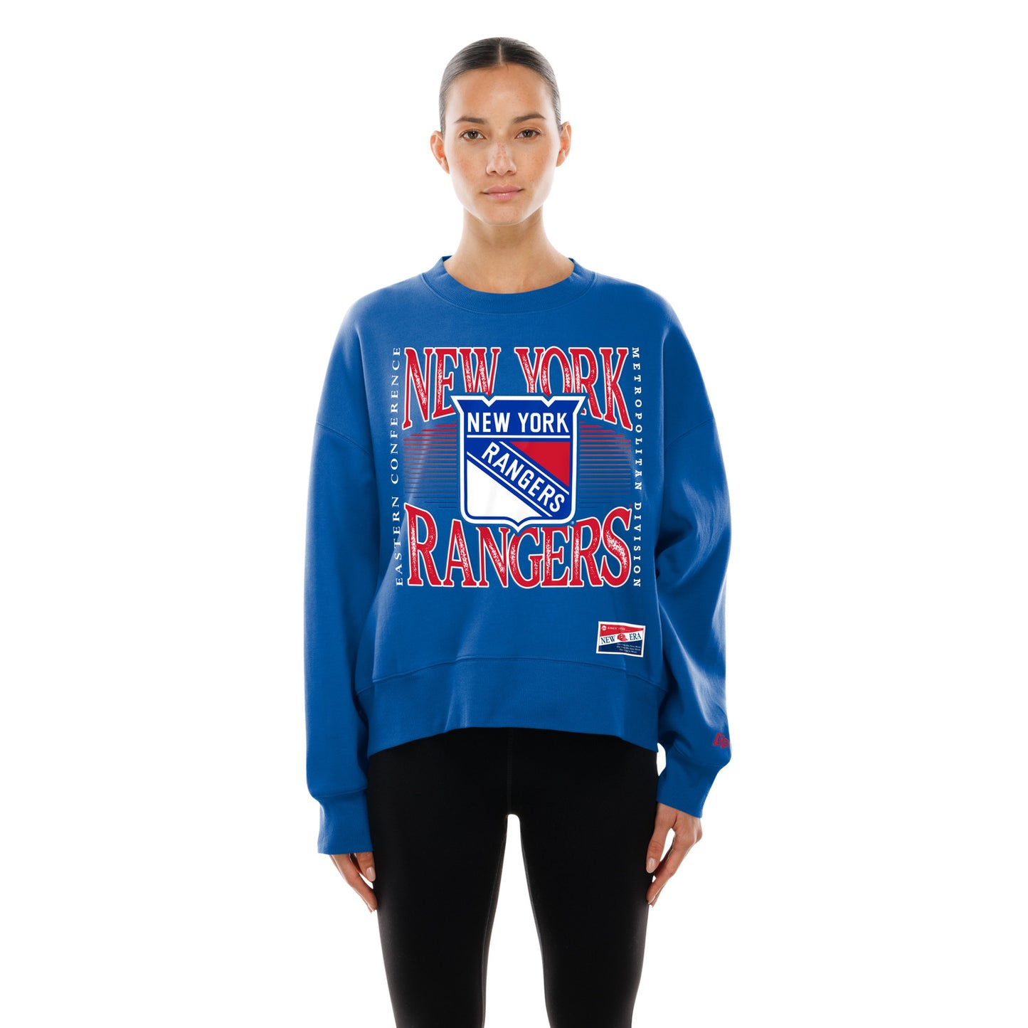 Women's New Era Rangers Leisure Royal Crew - Front View