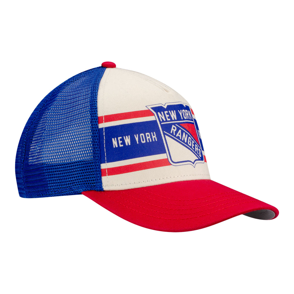 New York Rangers Fanatics Branded Authentic Pro Americana Trucker  Adjustable Snapback Hat - Navy/White