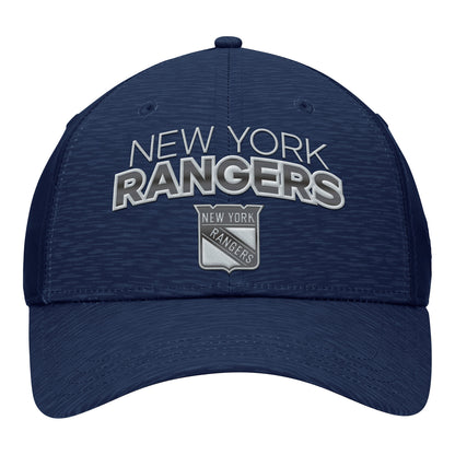 Fanatics Rangers 23-24 Authentic Pro Road Structured Stretch Hat - Front View
