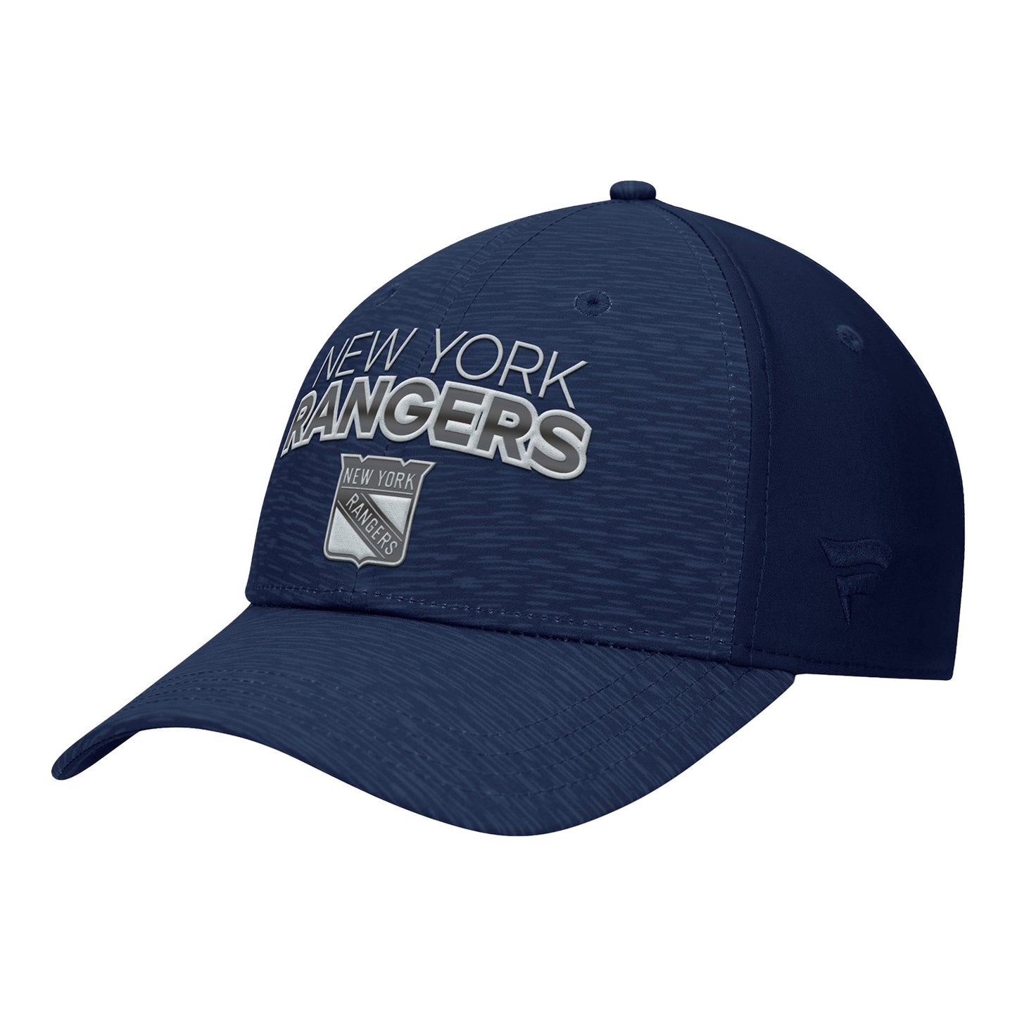 Fanatics Rangers 23-24 Authentic Pro Road Structured Stretch Hat - Angled Left View