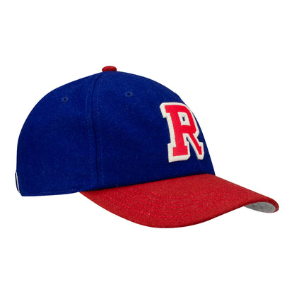 American Needle Rangers Archive Legend R Wool Adjustable Hat In Blue - Front Right View