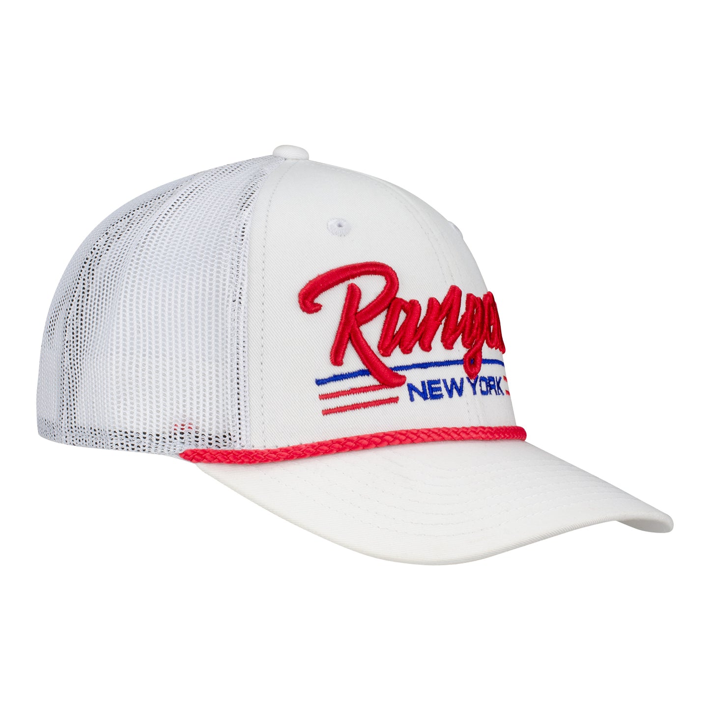 '47 Brand Rangers Garner Rope Trucker In White - Front Right View