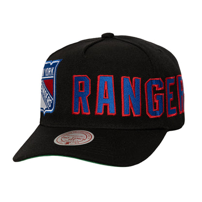 Mitchell & Ness Rangers Busted Pro Snapback - Front Left View