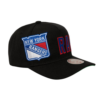 Mitchell & Ness Rangers Busted Pro Snapback - Front Right View