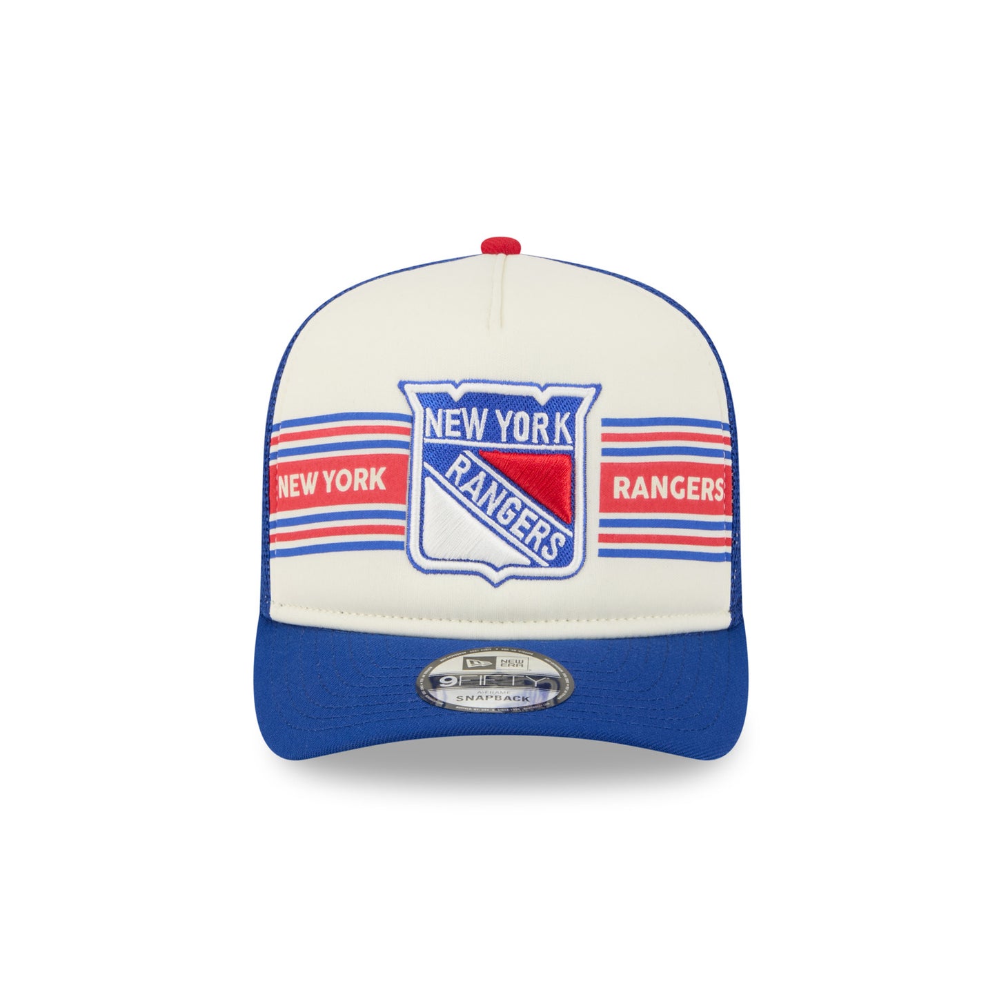 New Era Rangers Banner 950 A Frame Snapback Chrome/Royal - Front View