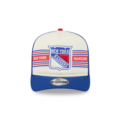 New Era Rangers Banner 950 A Frame Snapback Chrome/Royal - Front View