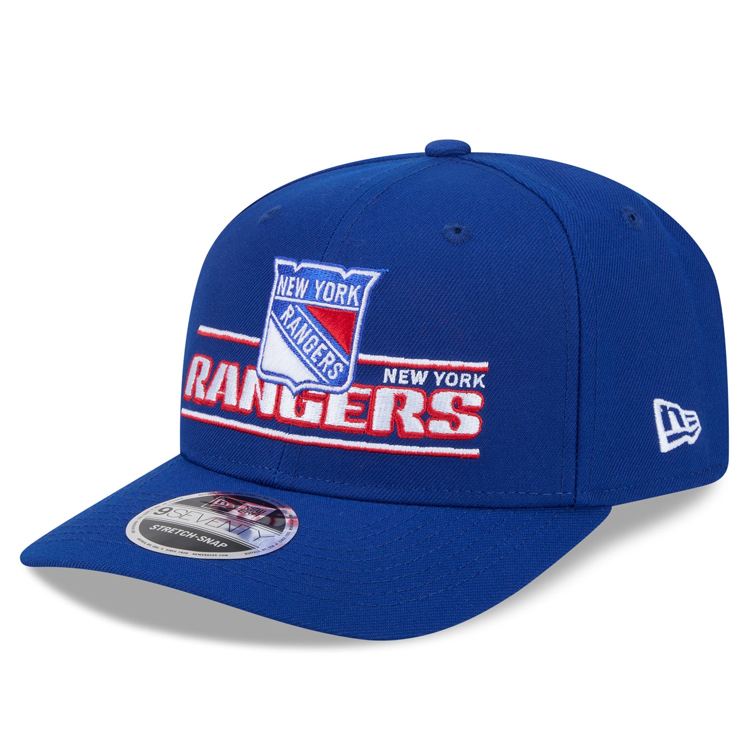 New Era Rangers Stated 970 Stretch Snapback Royal - Front Left View