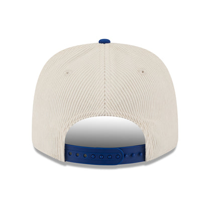 New Era Rangers Loyal Corduroy 970 Stretch Snapback Chrome/Royal - Back View