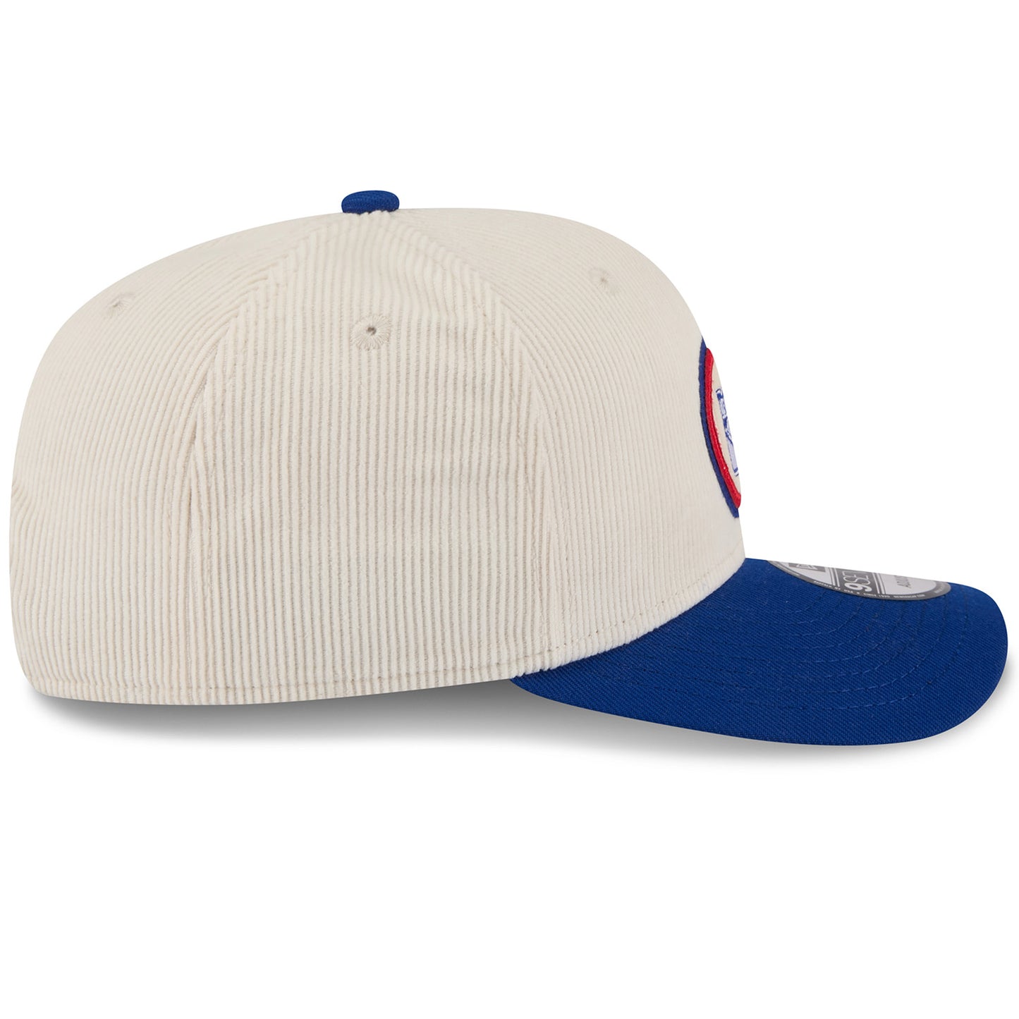 New Era Rangers Loyal Corduroy 970 Stretch Snapback Chrome/Royal - Side View