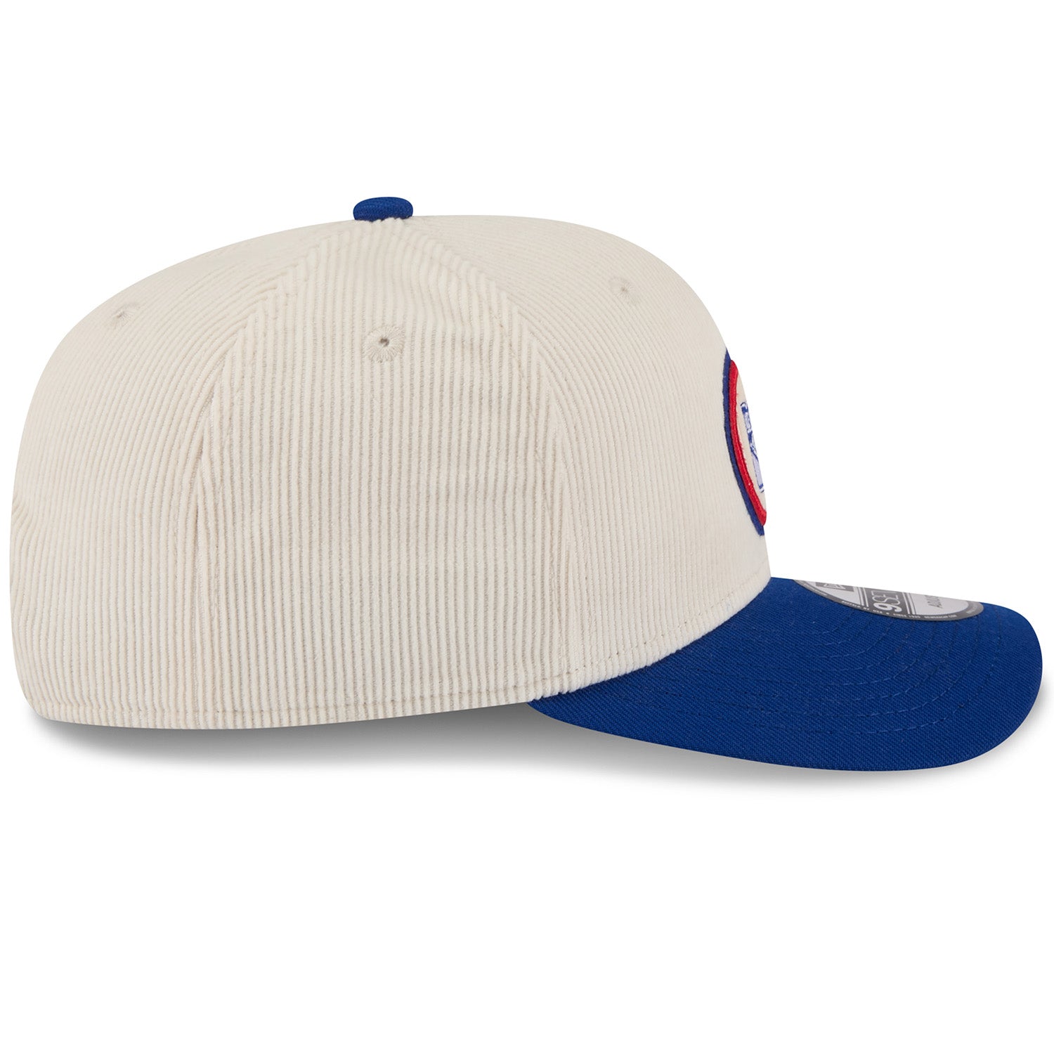 New Era Rangers Loyal Corduroy 970 Stretch Snapback Chrome/Royal - Side View