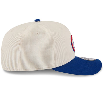 New Era Rangers Loyal Corduroy 970 Stretch Snapback Chrome/Royal - Side View