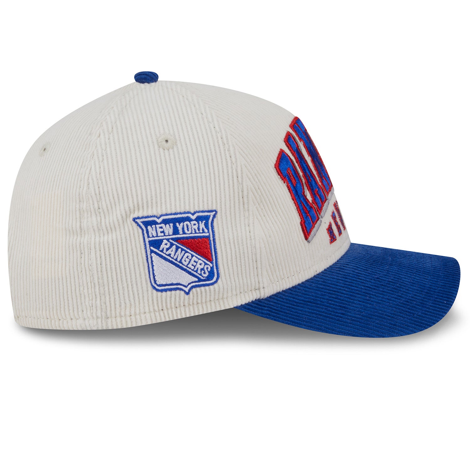 New Era Rangers 2Tone Sided 940 M-Crown A Frame Snapback Chrome/Royal - Side View
