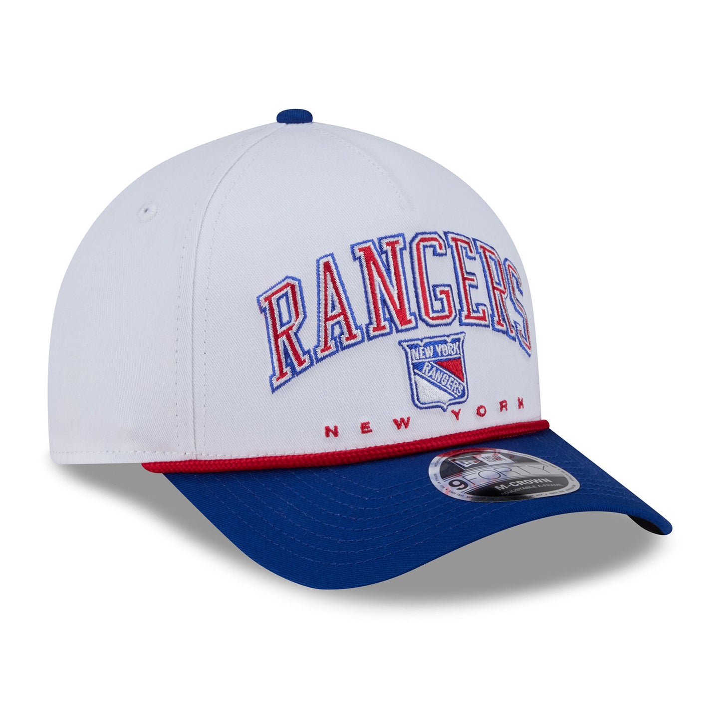 New Era Rangers Arch 940 M-Crown A Frame Snapback White/Royal - Front Right View