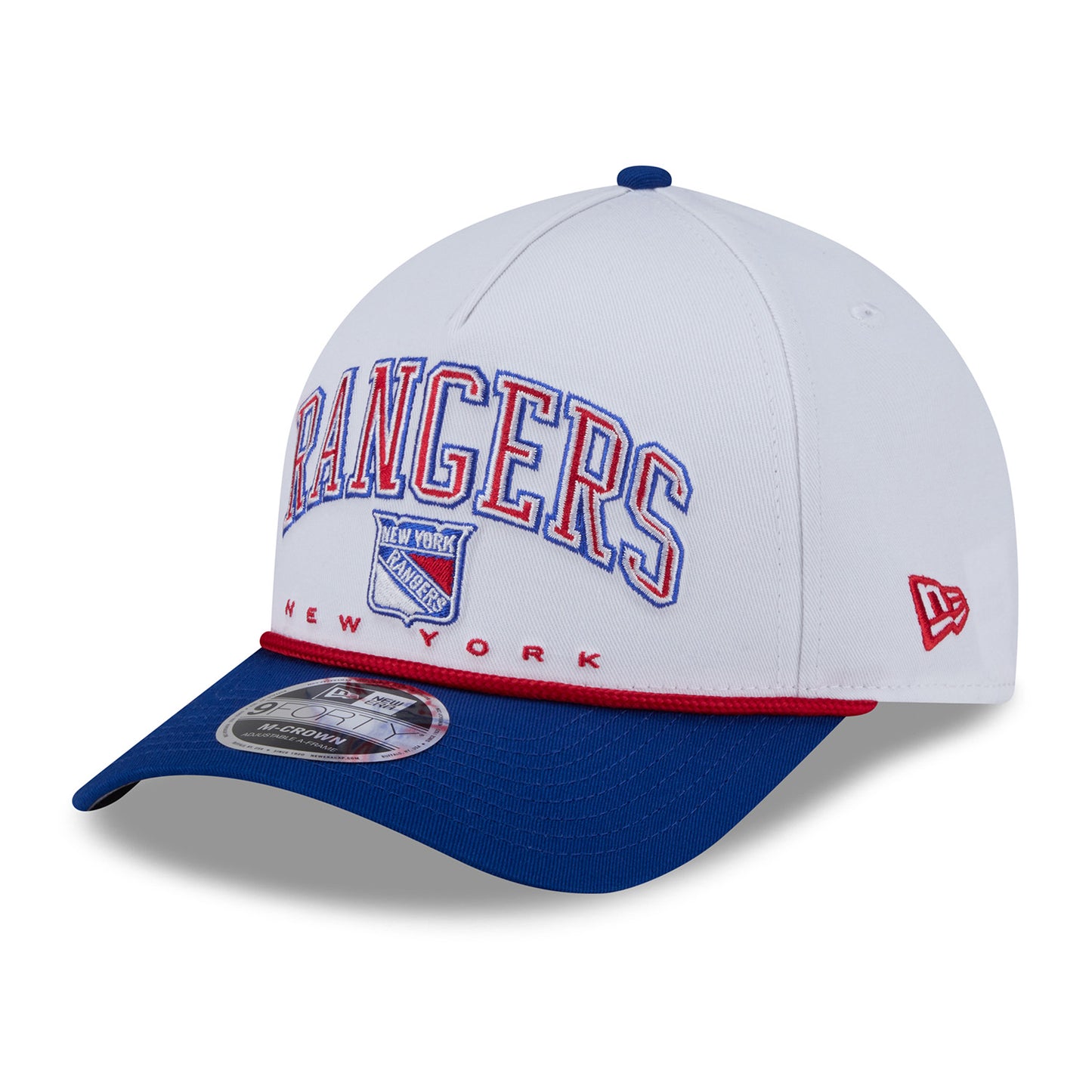 New Era Rangers Arch 940 M-Crown A Frame Snapback White/Royal - Front Left View