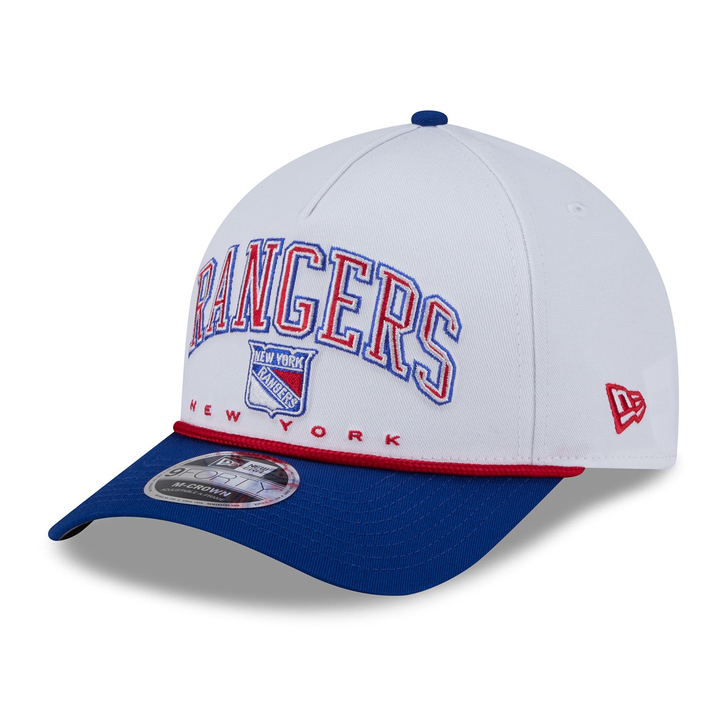 New Era Rangers Arch 940 M-Crown A Frame Snapback White/Royal - Front Left View