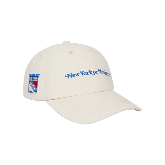 NYON x Rangers Cream Signature Dad Hat - Front Right View