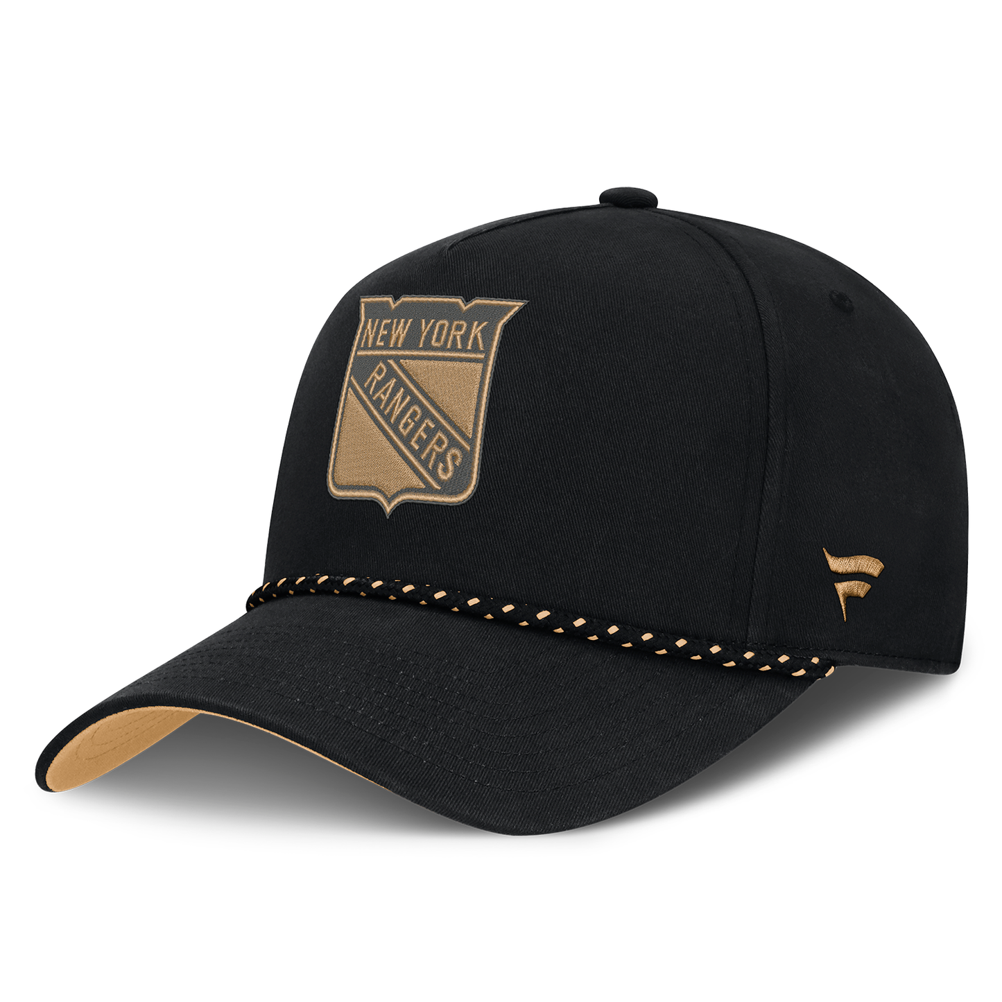 Fanatics Rangers 25 Military Appreciation Black Adjustable Hat - Front Left View