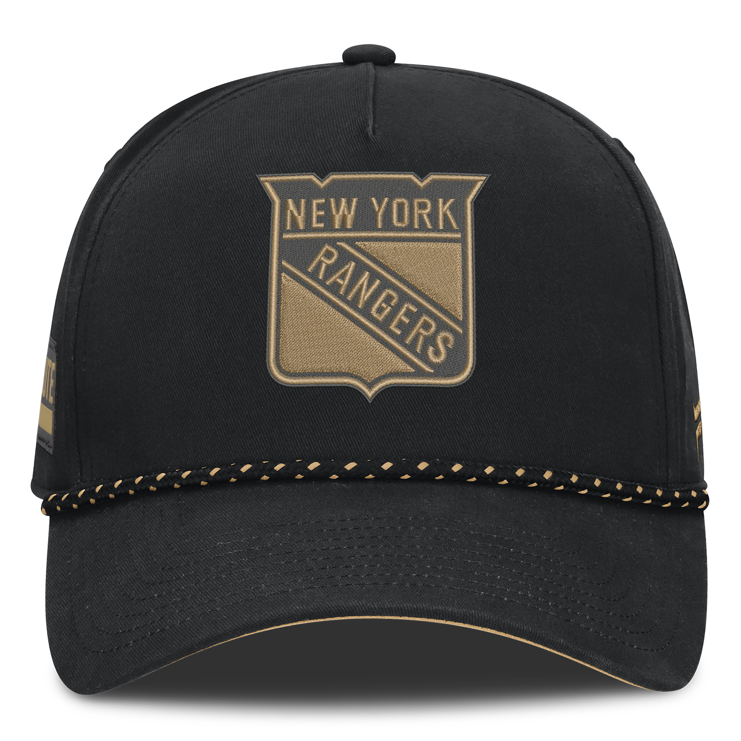 Fanatics Rangers 25 Military Appreciation Black Adjustable Hat - Front View