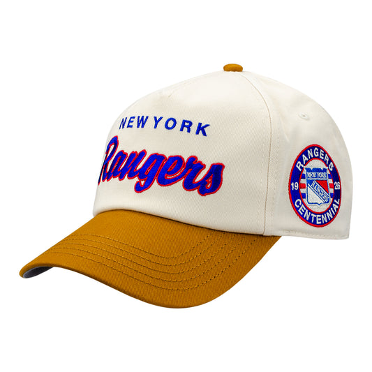 American Needle Rangers Centennial Script Roscoe Hat In White - Front Left View