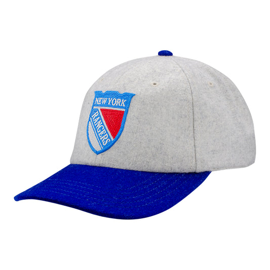 American Needle Rangers Centennial 1926 Logo Archive Wool Hat In Grey - Front Left View