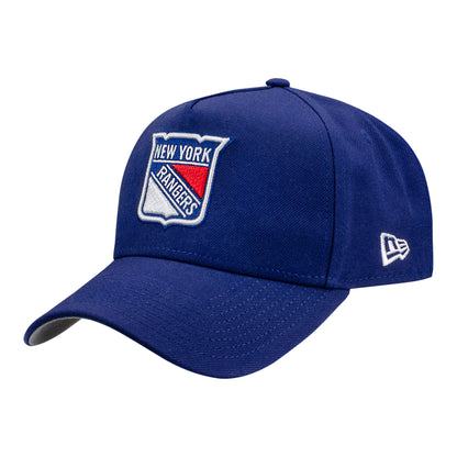 New Era Rangers Primary Logo Navy 940 A-Frame Snapback - Front Left View
