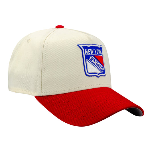 New Era Rangers Primary Logo Two-Tone Cream/Red 940 A-Frame Snapback