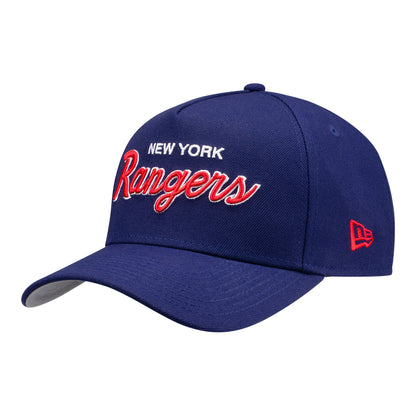 New Era Rangers Script Navy 940 A-Frame Snapback