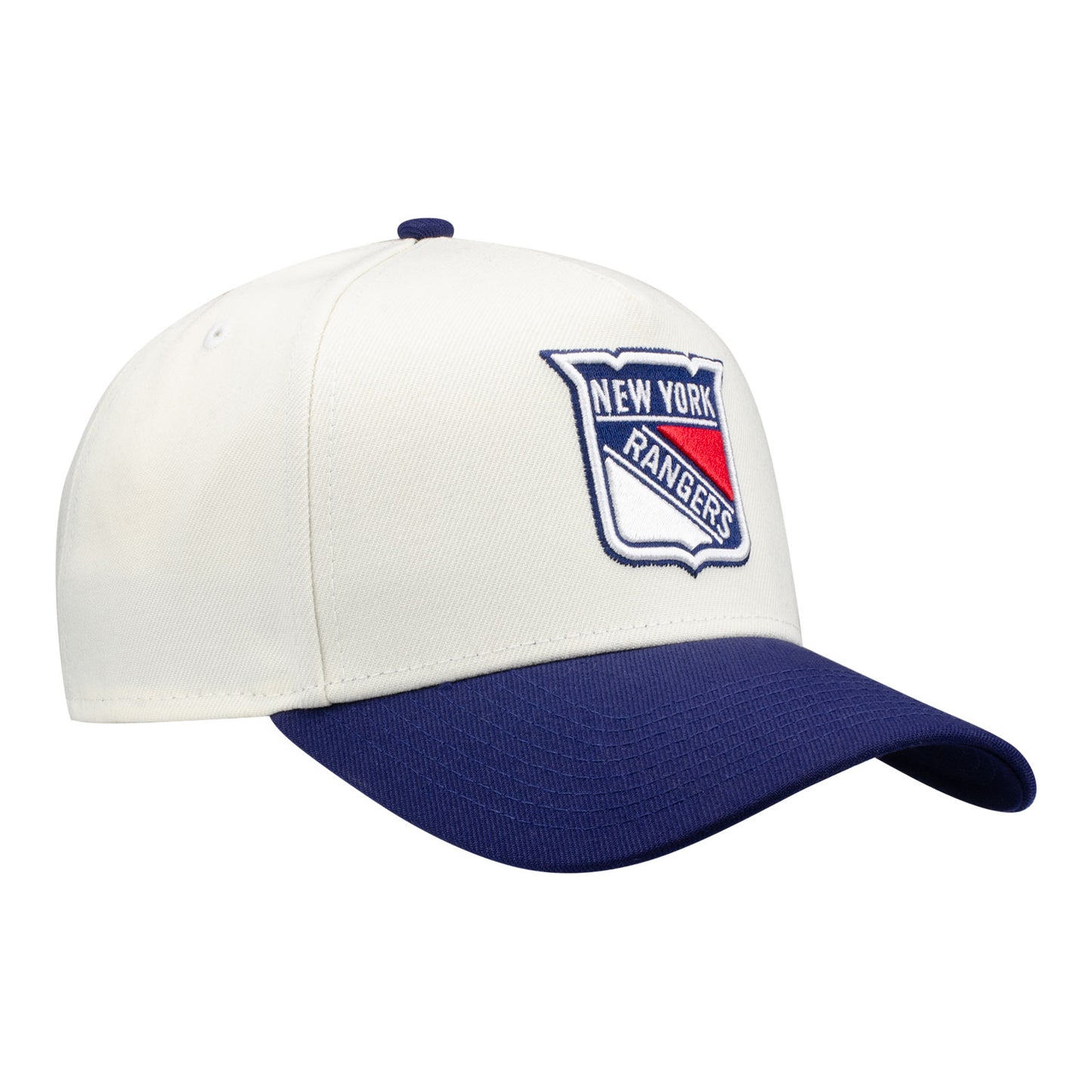 New Era Rangers Primary Logo Two-Tone Cream/Navy 940 A-Frame Snapback