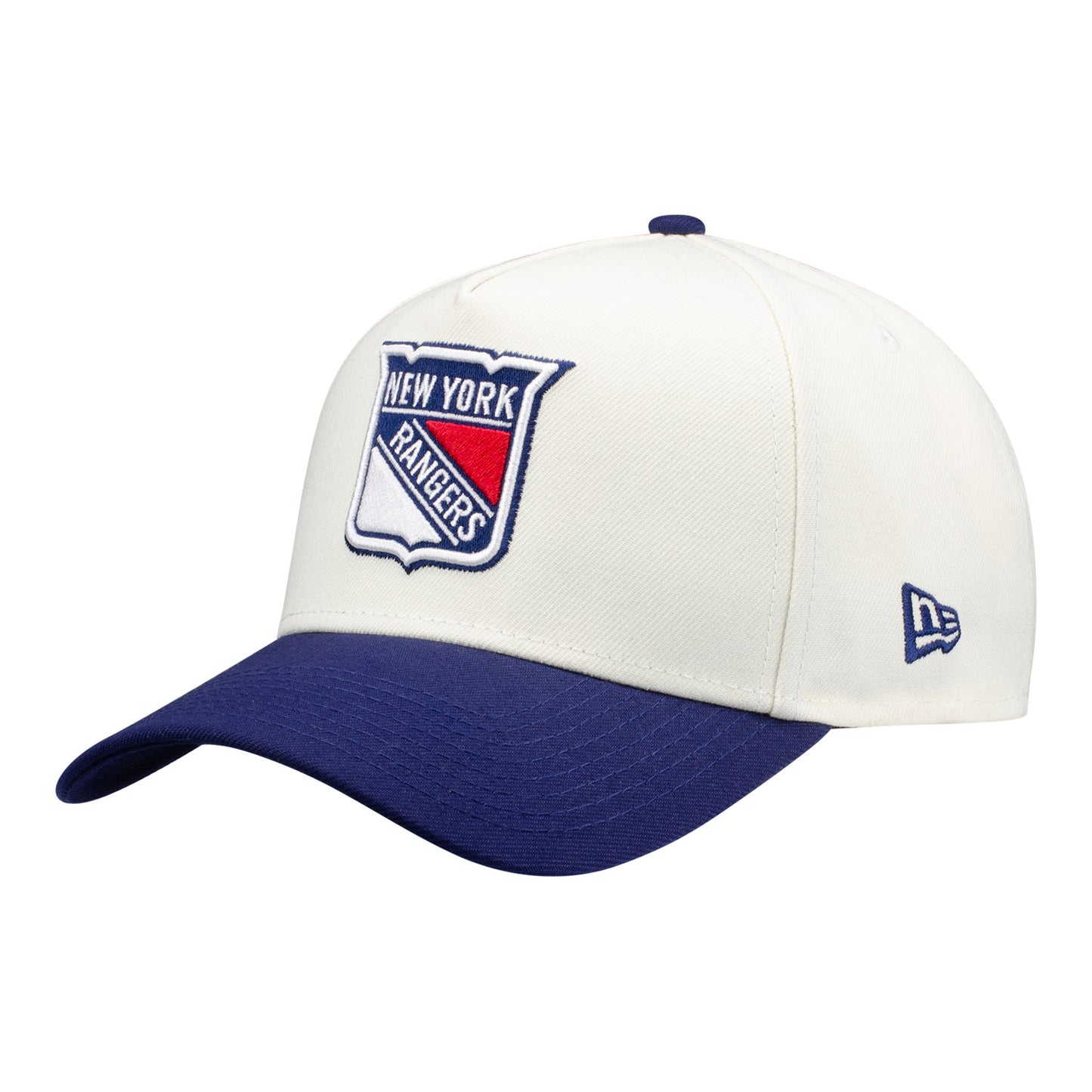 New Era Rangers Primary Logo Two-Tone Cream/Navy 940 A-Frame Snapback