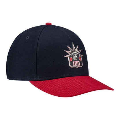 New Era Rangers Exclusive Centennial Liberty 100 940 M-Crown A-Frame Adjustable Hat - Side View