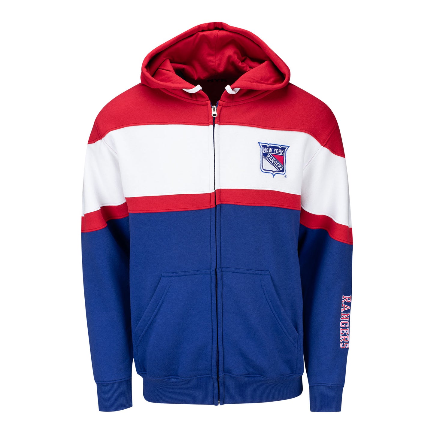 Rangers Full Zip Striped Hoodie