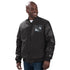 GIII Starter Rangers Wool Leather Tonal Jacket - In Black - Front View